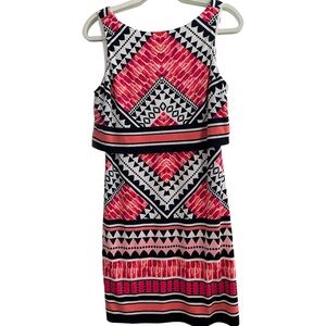 Vincent Camuto Summer Sheath Dress - Geometric Design - Size 4
